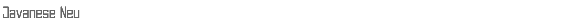 Sample characters Javanese Neu Font